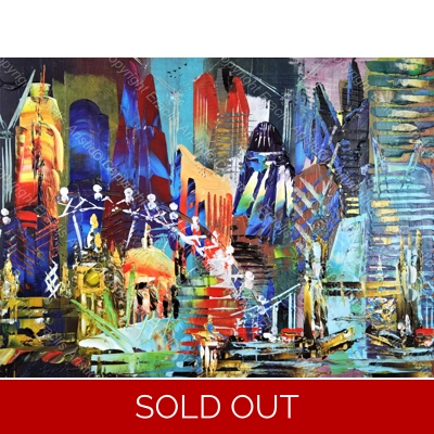 SOLD London City Abstract 095